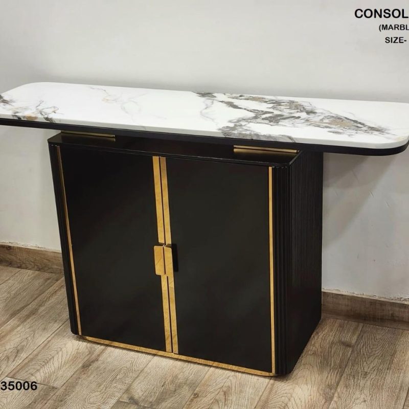 Noir Elegance Console Table